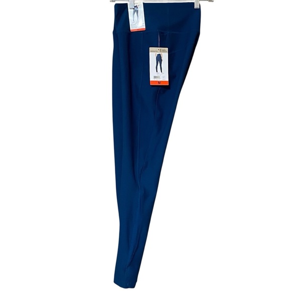 Mondetta High Waist Active Legging M Teal Side Pockets Mesh Moisture Wicking NWT - Picture 9 of 13